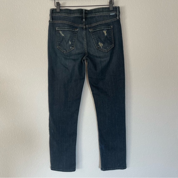 Anthropologie’s MOTHER The Pixie Dropout Boyfriend Jeans in Jaded and Torn - 25 - Picture 6 of 9